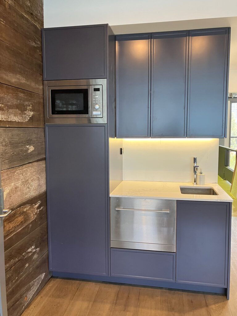 Custom modern cabinetry designed for high-end Woollahra apartments